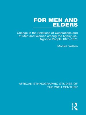 cover image of For Men and Elders